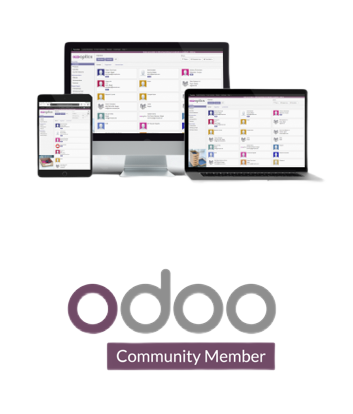 Computer met Odoo voor opticiens